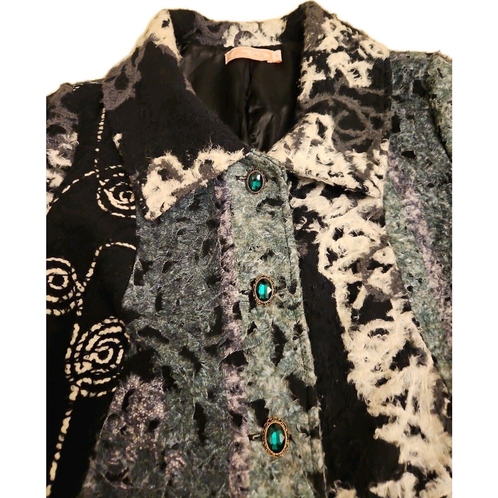 Pura Vida Womens Artistic Colorful Patchwork Jacket, Size Large - Picture 6 of 11